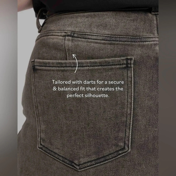 Universal Standard NWT Black High Rise Curve Straight Leg Jeans 34 - Picture 8 of 12